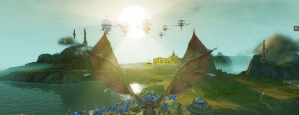 Sonnenschein und Drachen