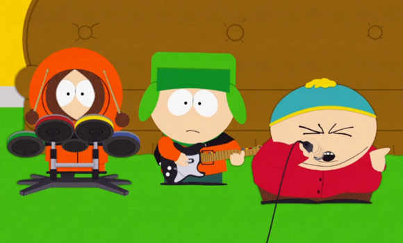 Kenny, Kyle und Cartman spielen Rockband